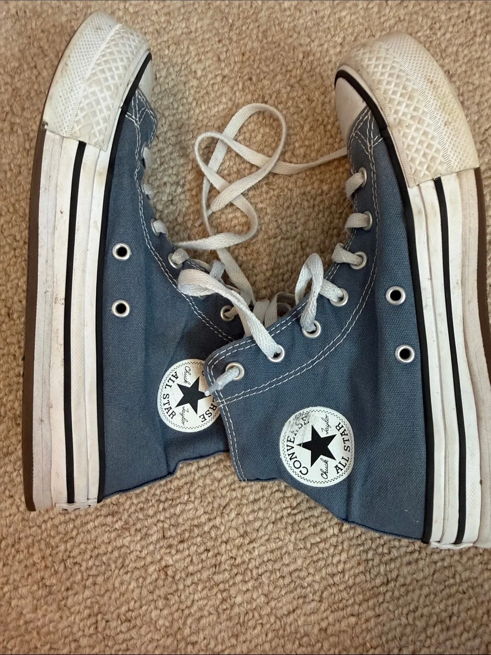 Converse Kids Navy and White High-Top Sneakers